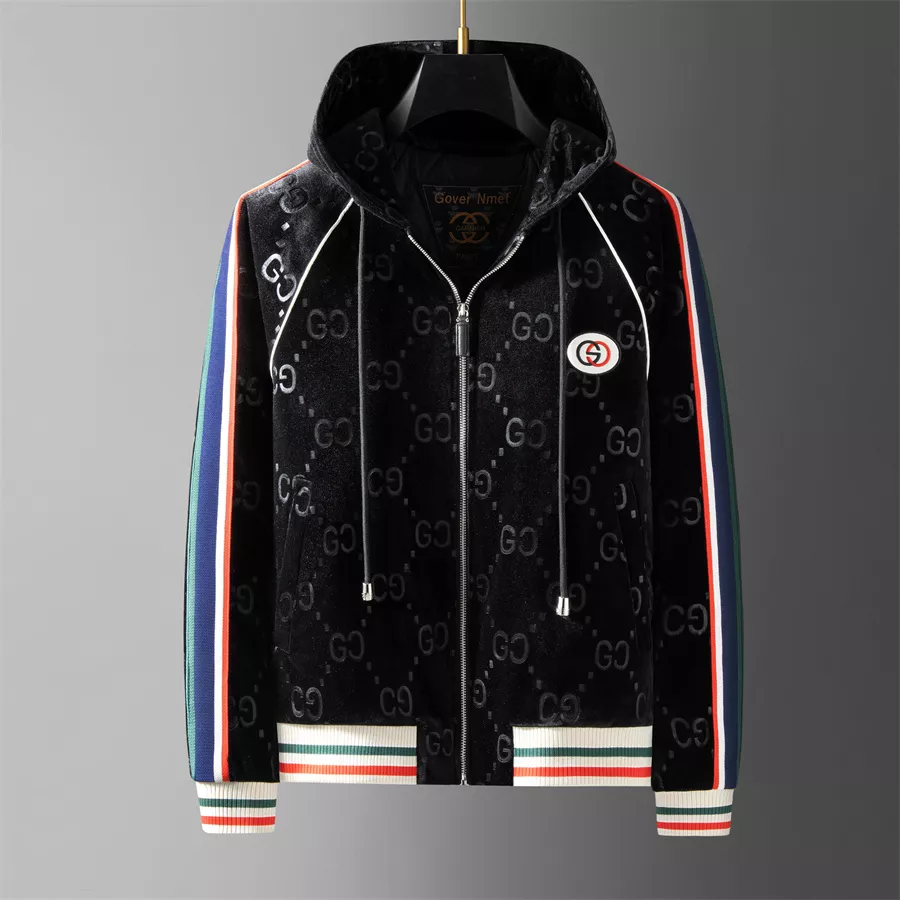 gucci veste manches longues pour homme s_1271b0a:Gucci veste cuir homme